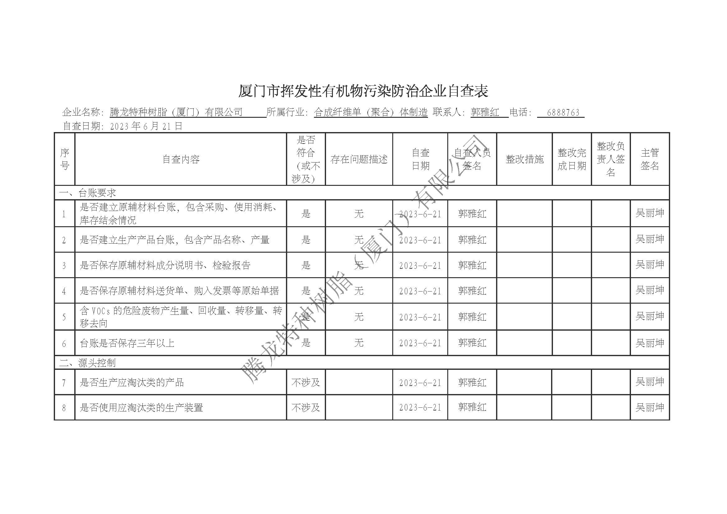 厦门市挥发性有机物污染防治企业自查表（2023年第二季度）_页面_1.jpg